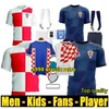 2024 2025 Nuova Croazia Soccer Jersey 1998 Croatie Classic Retro Football Shirt National Team Kit Kit Kit Kit Kit Set Home White Away Blue Unifort Modric Kovacic di alta qualità