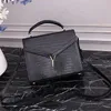 Bolsa de sobre de lujo Bolso de cuero de cuero Importado Bolso de hombro Crossbody Bolsos de cuerpo de caviar de alta calidad Moleta mediana y maletín de carrusel Bolsa de hombres negros