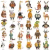 Tattoo Transfer 10/50PCS Cute Funny Fairy Tale Animal Dressed Illustration Stickers Decals DIY Notebook Phone Suitcase Luggage Wall Car Sticker 240426