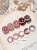 Kit 5Color Cinnamon Naken Crystal Cat Eye Gel Nail Polish 10 ml Magnet Gel Semi Permanent Soak Off UV LED Gel för nagelsalong