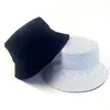 Cappelli larghi brim secchio nero con cappello da secchio solido a doppio lato unisex semplice occhiali hip-hop da uomo panoramica pesca boonie sunhat q240427