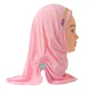 Bandanas Durag H041 is a cute headscarf suitable for young girls aged 2-5 featuring beautiful floral Muslim headscarfs and Islamic headscarf hats 240426