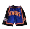 Jalen Brunson 스티치 Just Don Basketball Shorts Hip Pop Summer Pant Pockets Zipper Sweepants Sportwear 통기 가능한 체육관 훈련 해변 짧은 야외 남성