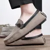 Casual Shoes for Man 2024 Loafers Men's Basic Beanie Flats Man Metal Decoration Flat Heel Slip On Soft Bottom