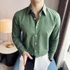 Herren Casual Shirts Sommer Retro Leinenhemd für Männer schlank Fit Langarm Business Kleid Social Party Tuxedo Bluse Kleidung 2024