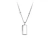 S925 Sterling Silver Richness Liten Gold Bar Necklace Light Luxury High Level Small Gold Brick Collar Chain For Wealth Transfer
