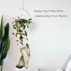 Fleurs décoratives Pot de fleur couronne de fer Hoop Mur suspendu avec un support d'intérieur de base en bois