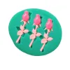 Vormen Mini Flowers -serie Siliconenvorm Diy Handmade Fondant Cake Baking Chocolate Suiker Cake Tool Hars Polymeer Klei Marking Mold