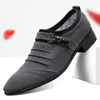 Chaussures décontractées hommes en cuir 2024 italien élégant oxford grande pantoufles formelles