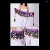 Belts 2024 Belly Dance Costume Clothes Belt Bellydance Waist Chain Hip Scarf Women Girl With Sequin 11 Color