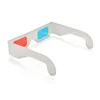 Sunglasses 10Pcs Red Blue 3D Glasses Portable TV Real Cinemas Cardboard Paper Gaming Cyan Movie Game