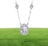 GIGAJEWE 1ct 6 5mm EF Round Pandent Necklace 18K White Gold Plated 925 Silver Moissanite Necklace Gift GMSN017227J9221235