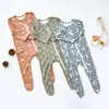 Rompers Elinfant Work Clothes Bambu Cotton Baby Pyjamas Long Design Baby Foot Jumpsuitl24f