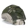 Sicherheitstaktische Helmabdeckung für schnelle MH PJ BJ Opscore Helm Airsoft Paintball Militärhelmabdeckung Multicam mit Gummibandkabel