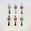 Bieciki 1PC Animal Charms Tassels Breaking Butterfly Łańcuch kluczowy dla kobiet Jewlery Car Torebka Udekoruj