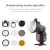 Accessories Godox Round Head Accessories Adapter SR1 Suit for V860II V850II TT685 TT600 Series YONGNUO Canon Nikon Flash install AKR1