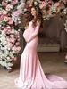 Sukienki macierzyńskie Białe w ciąży kobiety Fotografia Sukienka Szybka okrągła zdjęcie zdjęcie Fishtail Długi baby shower Q240427