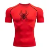 Camisetas masculinas camisetas de compressão masculino MMA RashGuard boxe masculino de camisa de camisa de ginástica curta