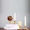 Candle Holders Holder Gold Plated Base Pillar Candlestick Stand For Electronic Candles Tapers Christmas Party Home Decor