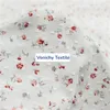 3/5/10m tela de algodón blanco floral por el medidor - vestidos de estampado de flores pequeñas de costura de materia para niños 240422