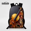 Backpack Dispalang Design 16 pouces sacs à dos pour enfants pour violon de musique imprimés scolaires adolescents pack de jour de la femme élégante