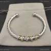 David Yurma Bracelet Designer Cable Bracelet Fashion Bijoux pour femmes hommes Gold Silver Pearl Cross Cross bracelet Dy Jewelry Man Gift 965