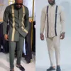 2024 Dashiki Style Mens Suit African Traditional Clothing Elegant Two-piece Suit for Party 240419