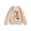 Felpe con cappuccio di felpe con designer Mos Bear Siger per bambini Festa per bambini Spaccature per neonati di lusso Plover Spring Abiti da ragazzi Ragazze Round Otyle