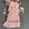 Casual Dresses Ladies High midje Mesh Bohemian Maxi Dress for Women Summer Fashion Female Party Long Wholesale VA9790 2