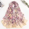 Schals Pflaumen Bosom Sommer Chiffon Schal Frauen Foulard Schal Bandana Eleganter Strand Sonnenschutz Hochwertiges D240426