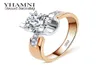 Yhamni Brand Sieraden hebben 18kgp postzegelring Gold Set 1 karaat 5a Sona Diamond verloving Wedding Ringen voor vrouwen 18KR0151911816