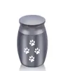 30 x 40 mm animaux de chien Cat PAW CRÉMations cendres urne en aluminium Urnes Keepsake Casket Columbarium mini