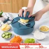 Utensils 1Pc Green/Blue/Pink Kitchen Multifunctional Salad Utensils Vegetable Chopper Carrot Potato Manual Shredder Cook Vegetable Tools