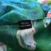 Shawls Blue green oil painting water lily natural silk scarf female wrap real silk scarves ladies summer autumn women shawl d240426