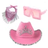 Baskar stora solglasögon cowgirl hattar Bandana set Bachelorette Party for Bride Dress Up