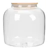 Lagerflaschen Glas Tee Caddy Container Bambusdeckel Lebensmittel Speisekammer versiegelt große Gläser Kanister luftdicht machen