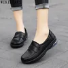 Casual Shoes White Loafers Women Leather Woman Platform Sneakers Black Slip On For 2024 Zapatillas De Mujer