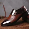 Sapatos casuais masculino de couro clássico negócio formal moda e elegante capas de sapatos de casamento Office Oxford Black