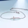 Bracelets de charme Pulseira cruzada de design simples para mulheres Fancy Shiny CZ Acessórios Coreanos jóias de mão feminina