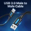 Acessórios Venda o cabo de extensão masculino para masculino para masculino 2.0 3.0 Dados de alta velocidade Extensoras de cabos USB para o alto -falante do carro Radiator HD Webcom