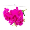 Fleurs décoratives fausse fleur fleur écologique sans fade en fausse soie 15 têtes décoration orchidée papillon romantique pour la maison