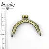 KISSDIY 10pcs 6.5cm Antique Bronze silver Metal Purse Frame coin kiss clasp handle DIY Bag hardware Accessorie Craft Tailor Sew 240419