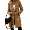 Женские траншевые пальто осень/зима Новый костюм с длинными рукавами двойная грудь Ni Paver для женских курток