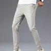 Pantalon masculin de haute qualité pour les hommes de la soie douce de la soie d'été décontractée sport à la mode lisse légère pantalon confortable