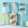 brosses à cheveux peigne de massage de brosses courbe démêlant la brosse à cheveux portable pour les femmes brosses de style bouclé raide ll