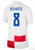 2024 2025 Croacia Modric Futbol Formaları Ulusal Mandzukik Perisic Kalinik 2024 Euro Kupa Hırvatistan Futbol Gömlek Kovacic Rakitic Kramarik Erkekler Çocuk Kit Üniformaları