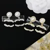 Dames brief ontwerper oorbellen vergulde extravagante geometrische kristallen strass oorbellen voor mode -accessoires voor dames feesten