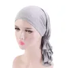 Bandanas Durag New Mushim Bamboo Front Tie Scarf Womens Chemical Hat Womens Headband Wrapped with Cancer Bandanas Hair Accessories 240426