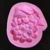 Molds 1pcsilicone Christmas Cake Mold Santa Claus Resin Tools Cupcake Cake Cake Lace Decorating Tool voor bakken