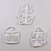 Molds Cartoon Cookie Cutter Santa Claus Mold Stamp Kids Kerstfeest Embosser Biscuit Mold Baking Decor Supplies Biscuit Mold